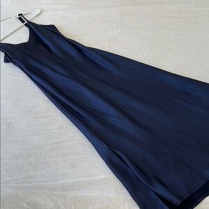 Oak + Fort Elegant Navy Blue Slip Dress